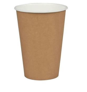 Kaffebägare papp 21cl brun/vit insida gastroline