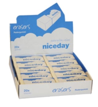 Radergummi Niceday 60x21x12mm PVC-fri