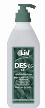 Handdesinfektion LIV Gel 85 600ml med pump