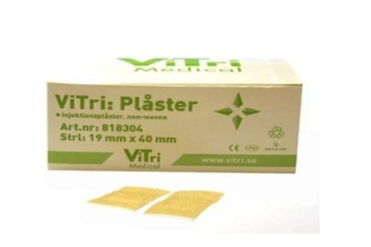 Plåster inj ViTri 19x40mm non-woven
