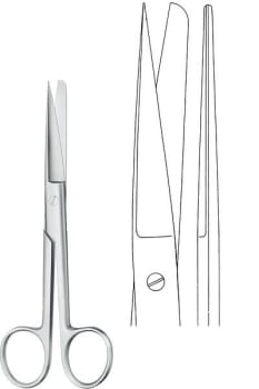 Sax kirurg rak 15.5cm tr/tr OP-kval