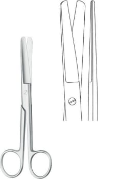 Sax kirurg rak 13Cm sp/tr OP-kval