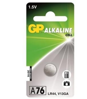 Batteri knappcells LR44 1,5V GP 76A-C1/LR44/LR1154/AG13