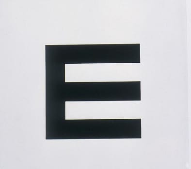 Synskärpetavla snellens e symbol