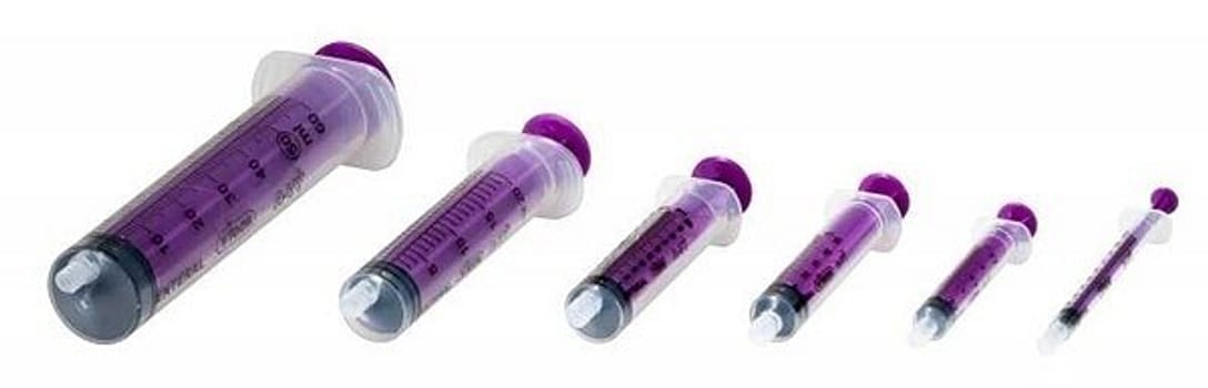 Nutrisafe 2 enteral spruta 10ml steril lila engångs Vnr 1015.104