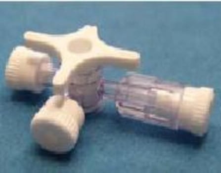 3-vägskran Connecta vit. Steril, PVC-fri