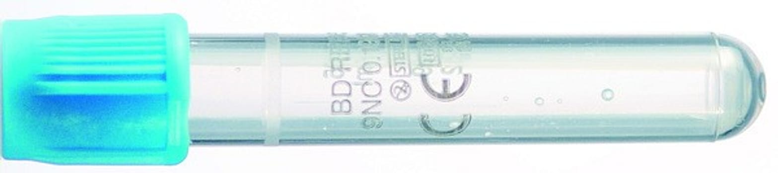 Vakuumrör vacutainer na-cit 3,2% 5/2,7ml ljusblå transp 100st/fp