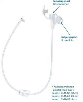 Mic-Key koppling ENFit vinklad 30cm med medicinport 5 stycken