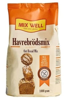 Mixwell glutenfri havrebrödsmix 1kg Vnr 213