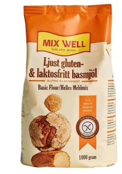 Mixwell basmjöl ljust utan laktos 1kg Vnr 281410