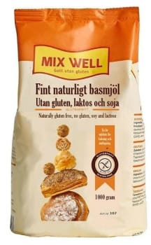 Mixwell basmjöl naturligt 1kg Vnr 691001