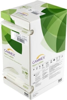 Handske op Gammex neopren 7,0 steril latexfri puderfri grön