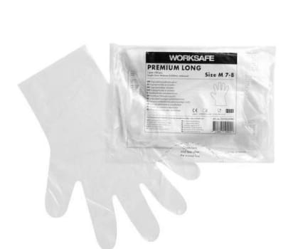 Handske skydd Worksafe PE M präglad 37cm