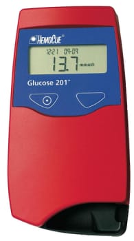 Blodsockermätare glukos 201+ Hemocue öppen med minnesfunktion