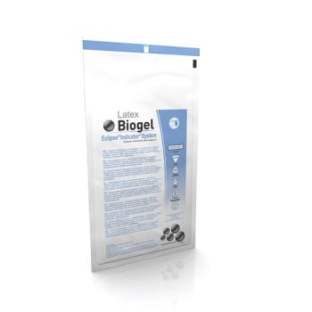 Handske op Biogel Eclipse Indic 7,5 steril latex puderfri grön/natur