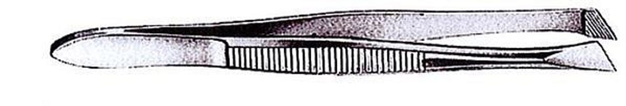 Pincett Cilia snedställd 9cm op-kval
