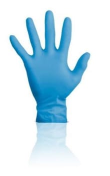 Handske undersök Klinion Ultra Safe S nitril puderfri blå