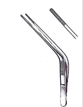 Pincett Troeltsch böjd 15cm avd-kval