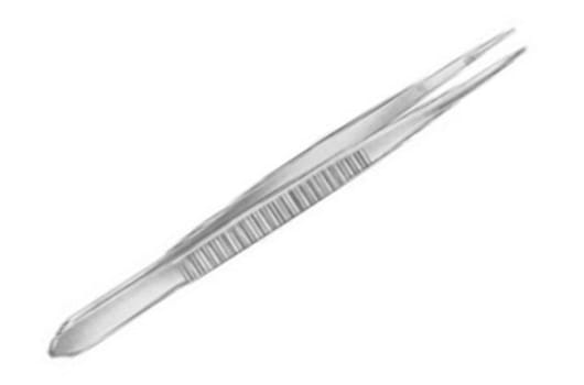 Pincett stick rak 8cm avd-kval