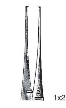 Ögonpincett 1x2 klo 10cm avd-kval