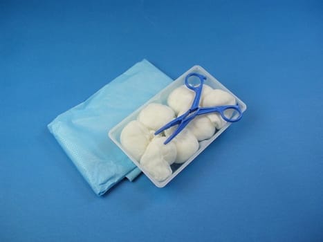 Tvättset Mediplast 8 tork gasväv ø50mm tråg peang duk 60x90cm steril