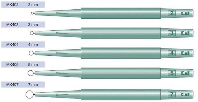 Hudcurette Kai 3mm steril engångs