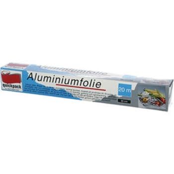 Aluminiumfolie quickpack 30cmx20m 11my silver hushållsrulle