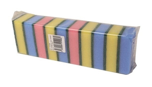 Rengöringssvamp grön 55x85mm med slipmedel utan grepp