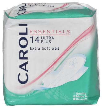 Sanitetsbinda Caroli Ultra Plus 9,5x22cm med vingar