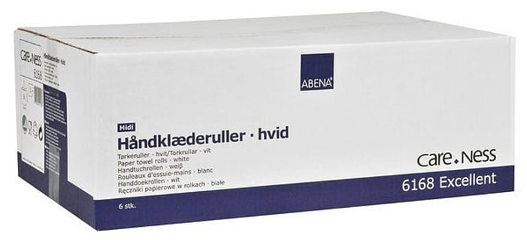 Torkrulle Careness 320m midi 1-lag vit utan hylsa Svanenmärkt