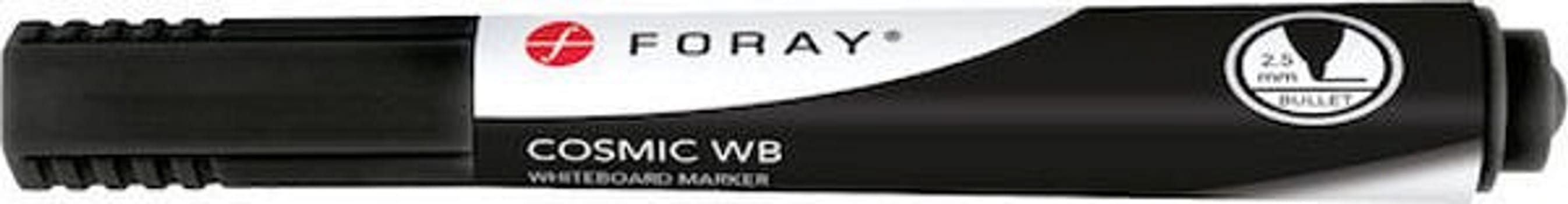 Whiteboardpenna Foray svart rund spets 1-3mm
