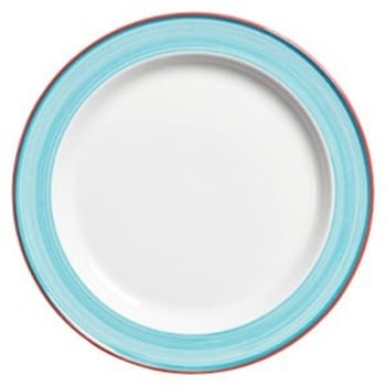 Tallrik Rio flat blå 23cm porslin stapelbar