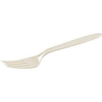 Gaffel creme 18cm plast engångs