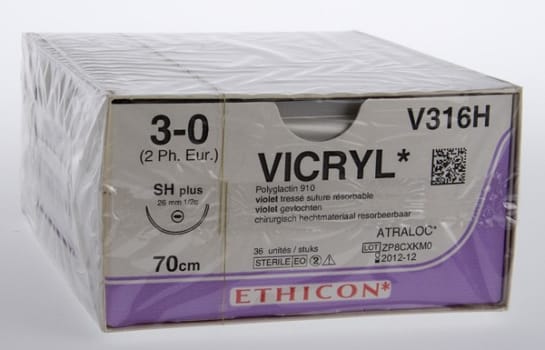 Sutur Vicryl 3-0 SH 26mm steril 70cm lila 1/2 cirk TP
