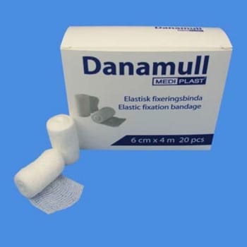Fixeringsbinda Danamull 10cmx4m polyamid 56% viskos 44%