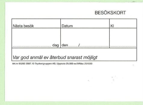 Besökskort 50/bl