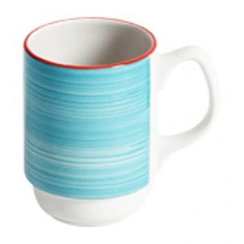 Mugg med handtag Rio blå 26cl porslin stapelbar