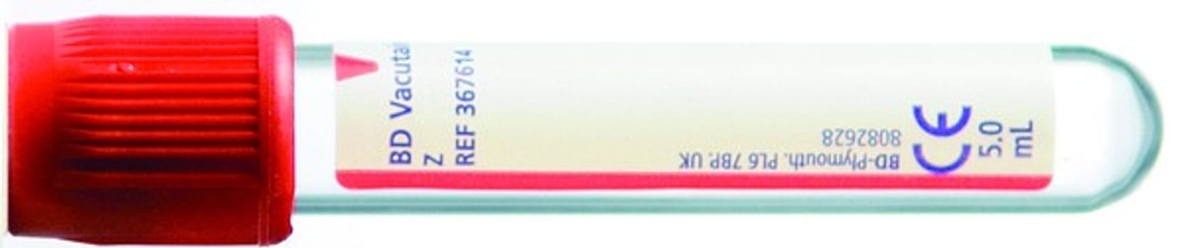 Vakuumrör vacutainer koag akt serum 5/5ml röd glas papper