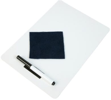 Whiteboardtavla memoboard a4 vit med penna och sudd