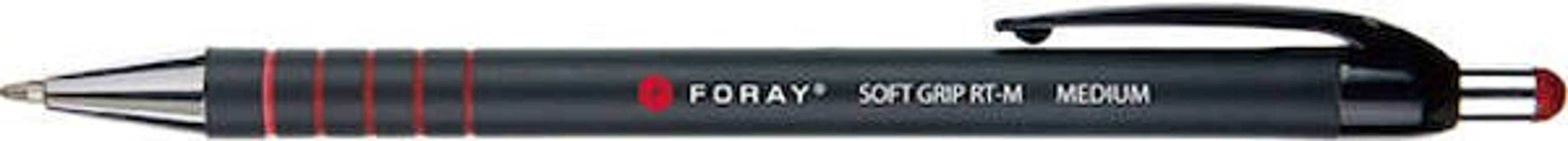 Kulpenna Foray Soft Grip röd skrivbredd 1mm medium