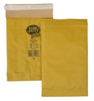 Varupåse vadderad 295x458mm nr6 brun självhäftande 229g