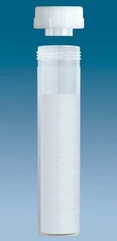 Transporthylsa för prov 126x30mm med skruvlock och absorbansmaterial 50st/fp