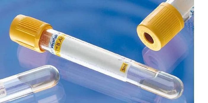Vakuumrör vacutainer koag akt gel 5/3,5ml gul papper 100st/fp