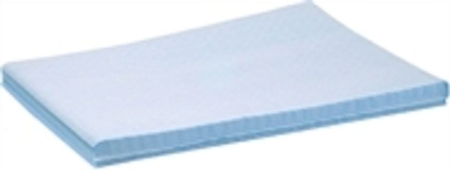Skyddsduk 2-lag plan 37,5x50cm ark tissue spärrskikt vit/blå