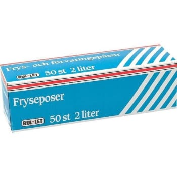 Frys- och förvaringspåse 2 liter transparent 20x35cm 20my 50st/rle