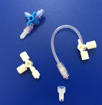 3-vägskran Codan vit. Steril, PVC-fri