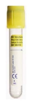 Vakuumrör vacutainer borsyra urin 5/4ml gul dragkork papper 100st/fp