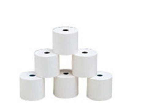 Räkne-/kvittorulle 57x65mmx40m vit miljövänlig / rulle