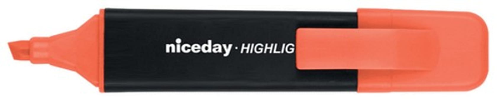 Överstrykningspenna Niceday orange miljövänlig sned spets