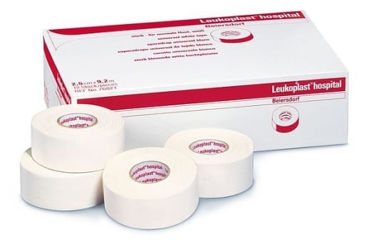 Textilhäfta Leukoplast 1,25cmx9,2m vit spole- hospital latex